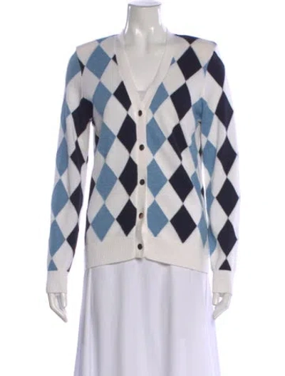 Pre-owned Minnie Rose Patterned V-neck Sweater In Multi