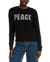 Minnie Rose Peace Cashmere Sweater In Black