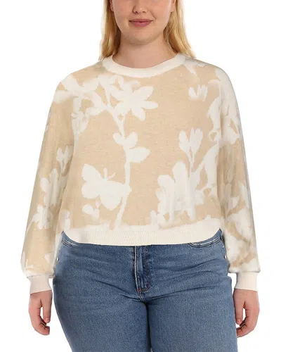 Minnie Rose Plus Cashmere-blend Sweater In Neutral