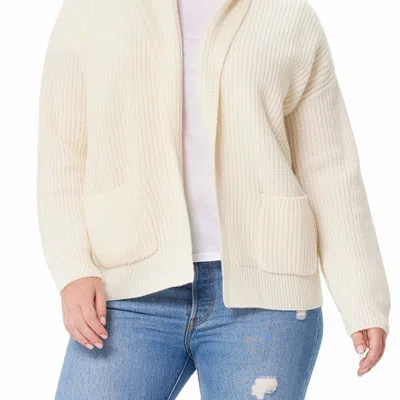 Minnie Rose Plus Size Cashmere Blend Shawl Collar Cardigan In Flannel