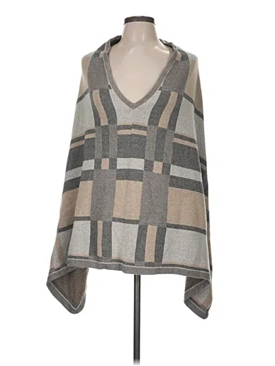 Pre-owned Minnie Rose Poncho In Gray