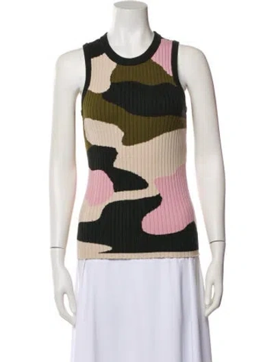 Pre-owned Minnie Rose Printed Crew Neck Sweater In Neutral