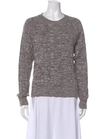 Pre-owned Minnie Rose Printed Crew Neck Sweater W/ Tags In Gray