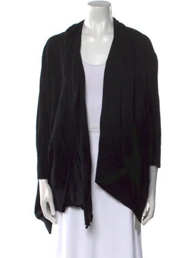 Pre-owned Minnie Rose Printed V-neck Sweater In Black