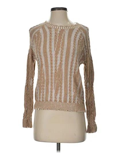 Pre-owned Minnie Rose Pullover Sweater In Tan