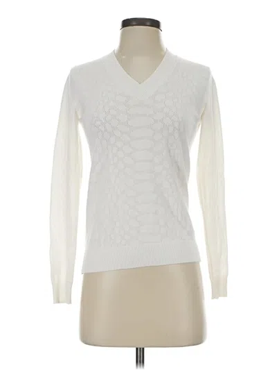 Pre-owned Minnie Rose Pullover Sweater In White