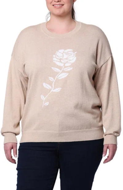 Minnie Rose Rose Cotton & Cashmere Sweater In Neutral