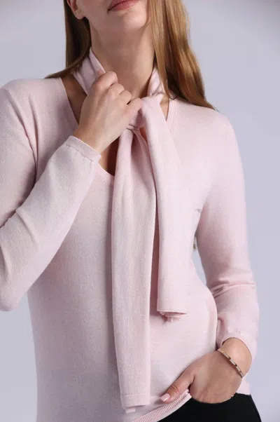 Minnie Rose Scarf Detail Top In Pink
