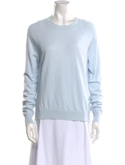Pre-owned Minnie Rose Scoop Neck Sweater In Blue