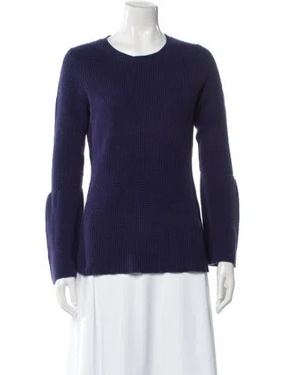 Pre-owned Minnie Rose Scoop Neck Sweater In Blue
