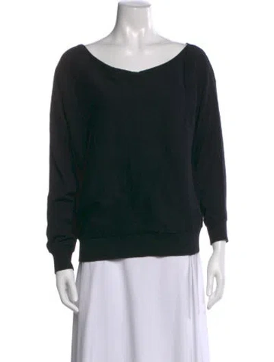 Pre-owned Minnie Rose Scoop Neck Sweater In Blue