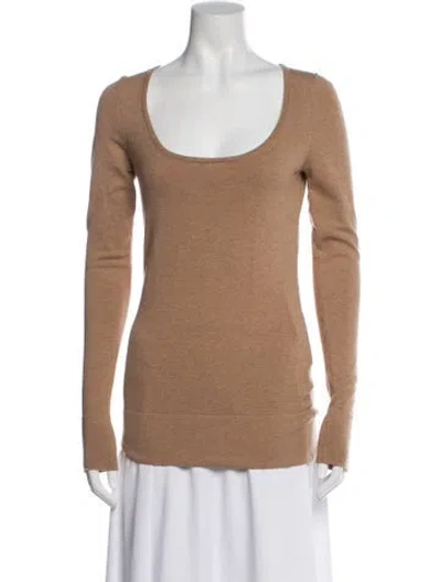 Pre-owned Minnie Rose Scoop Neck Sweater In Neutral