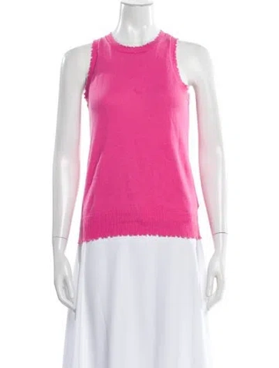 Pre-owned Minnie Rose Scoop Neck Sweater In Pink