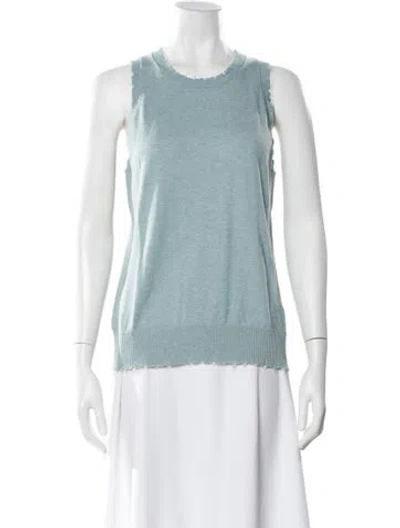 Pre-owned Minnie Rose Scoop Neck Sweater W/ Tags In Blue