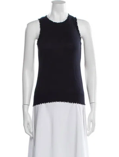 Pre-owned Minnie Rose Scoop Neck Sweater W/ Tags In Blue