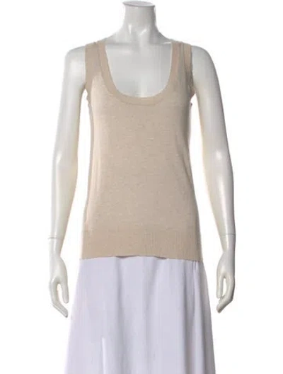Pre-owned Minnie Rose Scoop Neck Sweater W/ Tags In Neutral