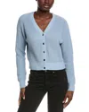 Minnie Rose Shaker Cardigan In Blue