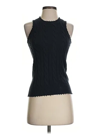 Minnie Rose Sleeveless Blouse In Black