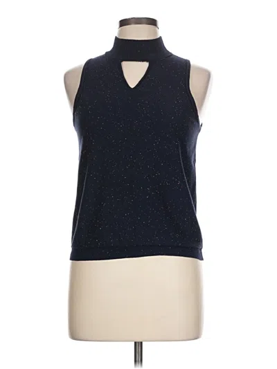 Pre-owned Minnie Rose Sleeveless Top Blue Halter Neckline Tops