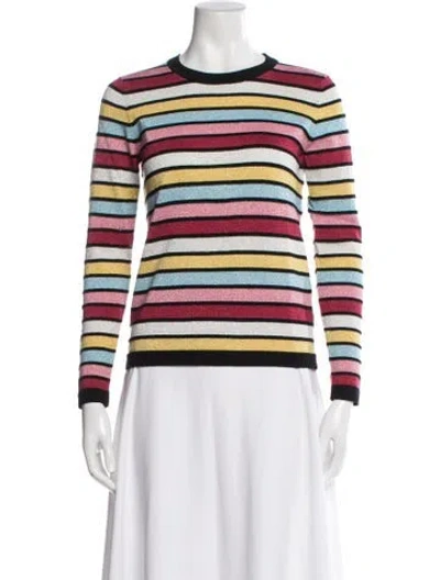 Pre-owned Minnie Rose Striped Crew Neck Sweater In Multi