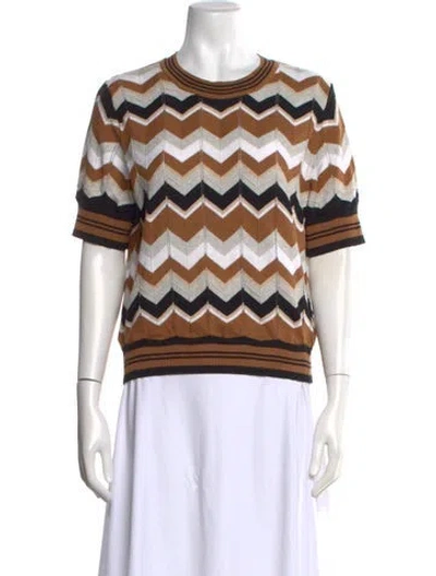 Pre-owned Minnie Rose Striped Crew Neck Sweater In Multi