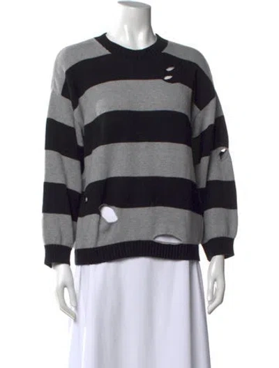 Pre-owned Minnie Rose Striped Crew Neck Sweater In Multi
