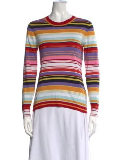 Pre-owned Minnie Rose Striped Crew Neck Sweater In Multicolor