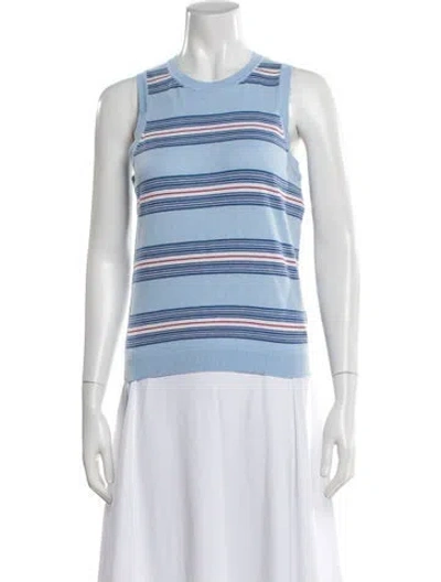Pre-owned Minnie Rose Striped Crew Neck Sweater W/ Tags In Blue
