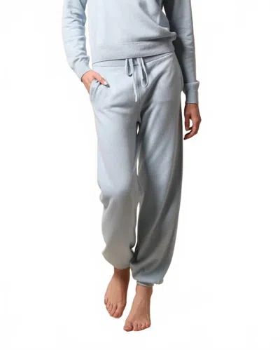 Minnie Rose Supima Cotton Cashmere Jogger Pants In Heaven In Gray