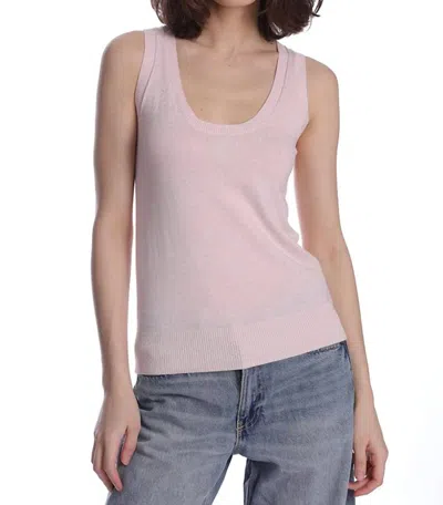 Minnie Rose Supima Cotton Cashmere Scoop Neck Tank Top In Lotus