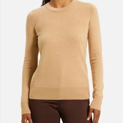 Minnie Rose Supima Cotton Long Sleeve Tee In Desert Sand In Brown