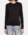Minnie Rose Supima Ls Crew In Black In Black