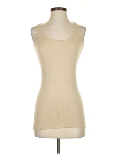 Pre-owned Minnie Rose Tank Top Tan Strapless Neckline Tops In Brown
