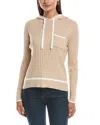Minnie Rose Tipped Cashmere-blend Hoodie In Brown