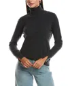 Minnie Rose Turtleneck Cashmere Pullover In Black