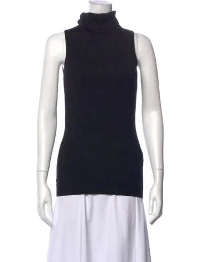 Pre-owned Minnie Rose Turtleneck Sweater In Black