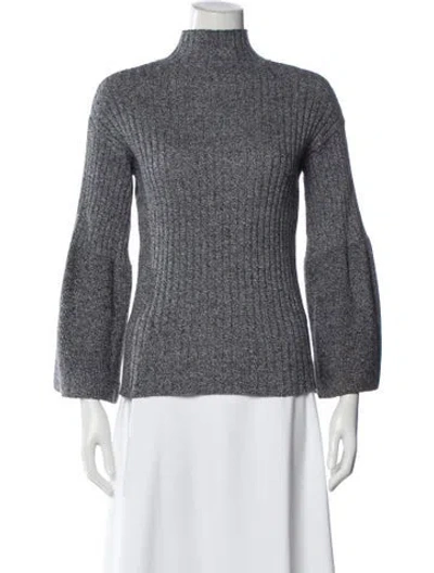 Pre-owned Minnie Rose Turtleneck Sweater In Gray