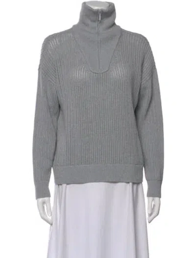 Pre-owned Minnie Rose Turtleneck Sweater In Gray