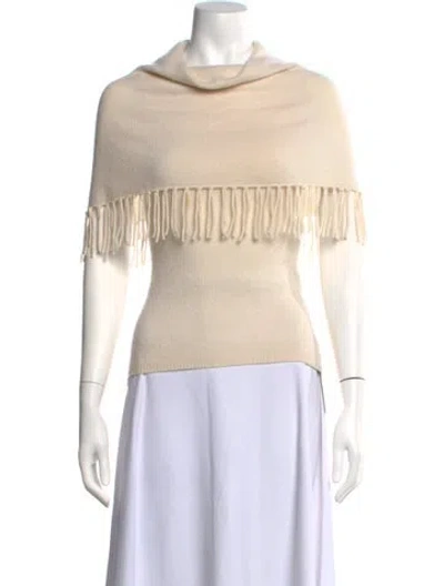 Pre-owned Minnie Rose Turtleneck Sweater In Neutral