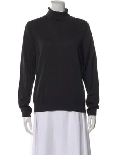 Pre-owned Minnie Rose Turtleneck Sweater W/ Tags In Black