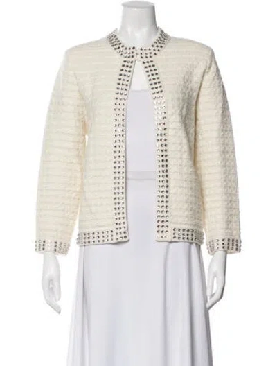 Pre-owned Minnie Rose Tweed Pattern Jacket W/ Tags In Neutral