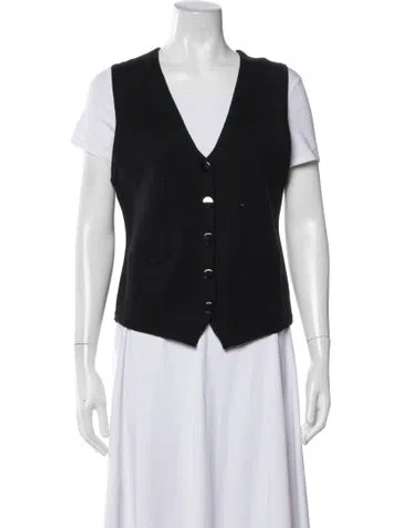 Pre-owned Minnie Rose Vest In Black