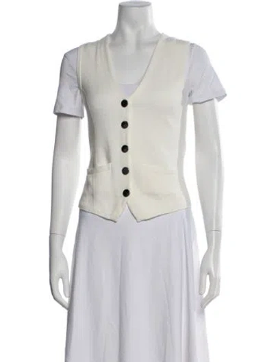 Pre-owned Minnie Rose Vest In Neutral