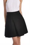 Minnie Rose Viscose Flared Skirt In Black In Black