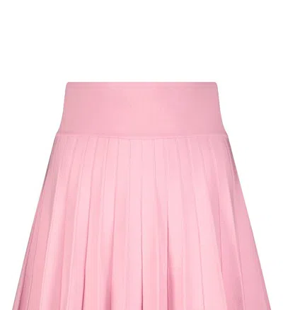 Minnie Rose Viscose Pleated Skirt In Pink