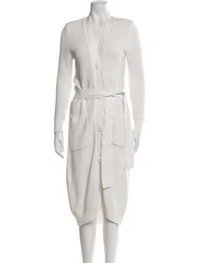 Pre-owned Minnie Rose V-neck Long Dress In Neutral