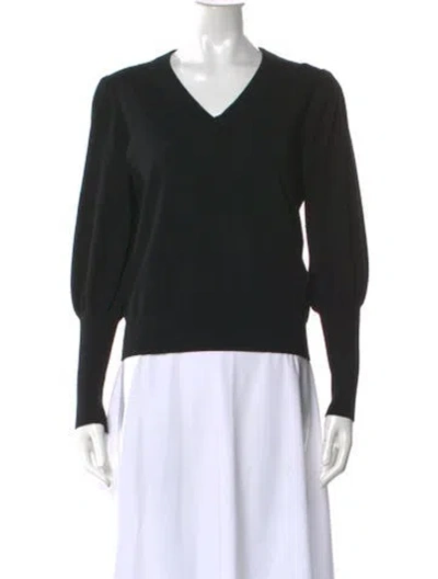 Pre-owned Minnie Rose V-neck Sweater In Black