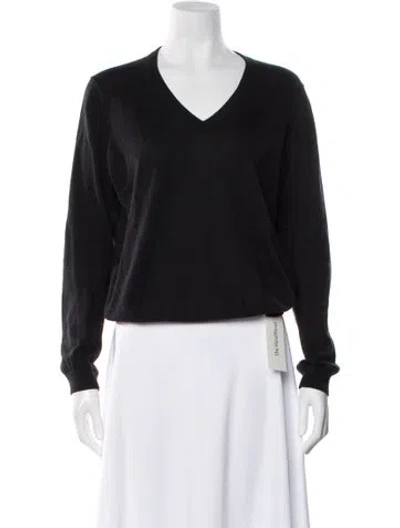 Pre-owned Minnie Rose V-neck Sweater In Black