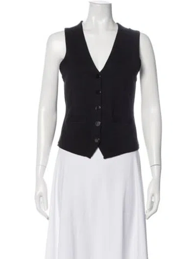 Pre-owned Minnie Rose V-neck Sweater In Black
