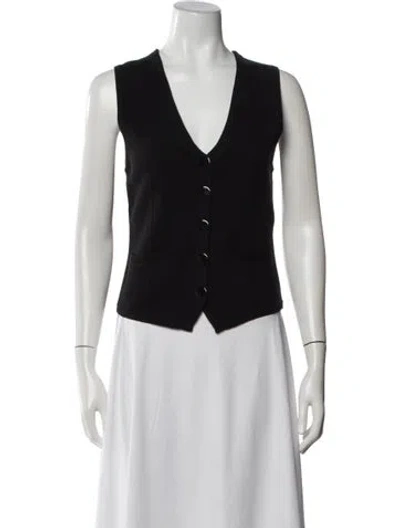 Pre-owned Minnie Rose V-neck Sweater In Black